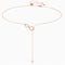 Swarovski Infinity Y Necklace, White, Rose-gold Tone Plated